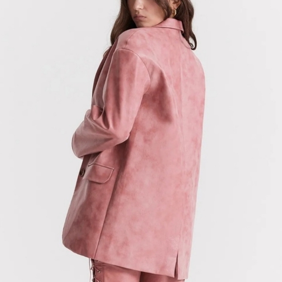 House of CB Keira Blazer Vegan Leather Size Medium New With Tags - Picture 11 of 12